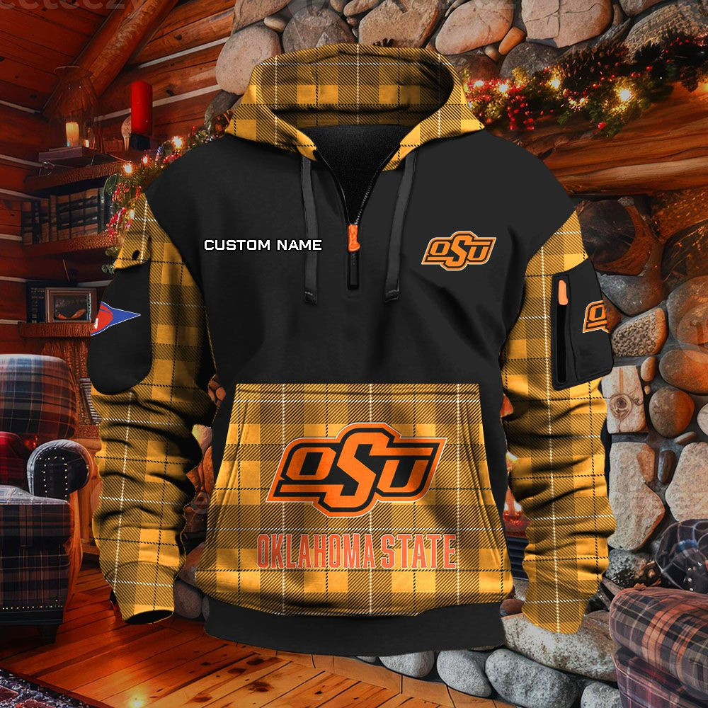 Sweat à capuche à demi-zip Oklahoma State Cowboys – Image 9