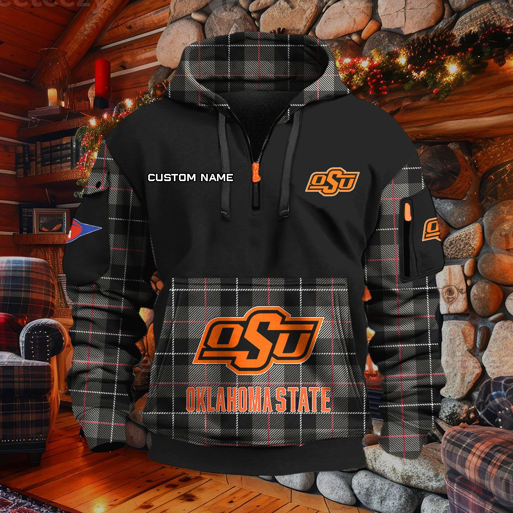 Sweat à capuche à demi-zip Oklahoma State Cowboys – Image 2