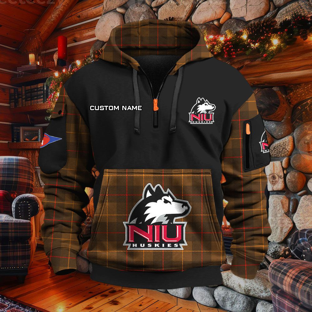 Sweat à capuche à demi-zip Northern Illinois Huskies – Image 4