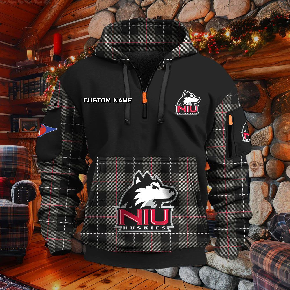 Sweat à capuche à demi-zip Northern Illinois Huskies – Image 2