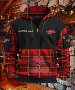 Sweat à capuche à demi-zip Arkansas Razorbacks