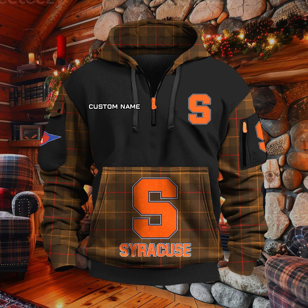 Sweat à capuche à demi-zip Syracuse Orange – Image 5