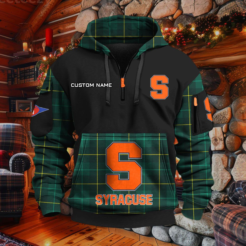 Sweat à capuche à demi-zip Syracuse Orange – Image 6
