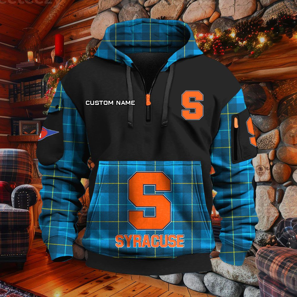 Sweat à capuche à demi-zip Syracuse Orange – Image 8