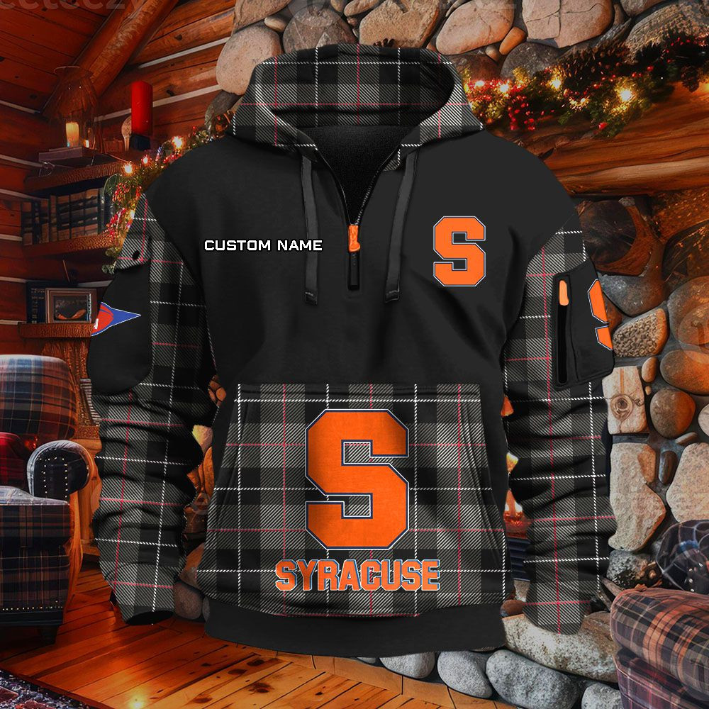 Sweat à capuche à demi-zip Syracuse Orange – Image 2