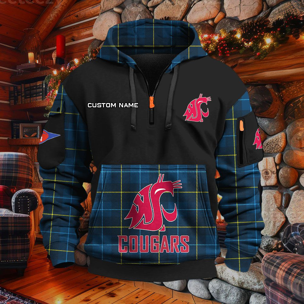 Sweat à capuche à demi-zip Washington State Cougars – Image 3