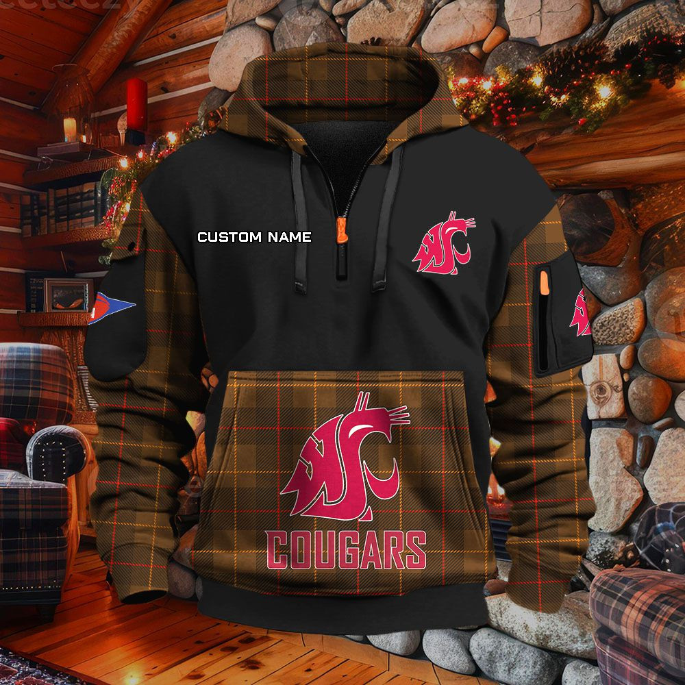Sweat à capuche à demi-zip Washington State Cougars – Image 4
