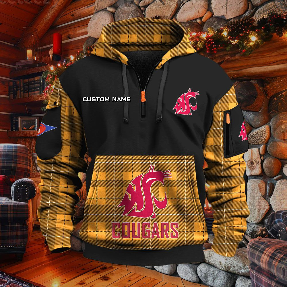 Sweat à capuche à demi-zip Washington State Cougars – Image 9