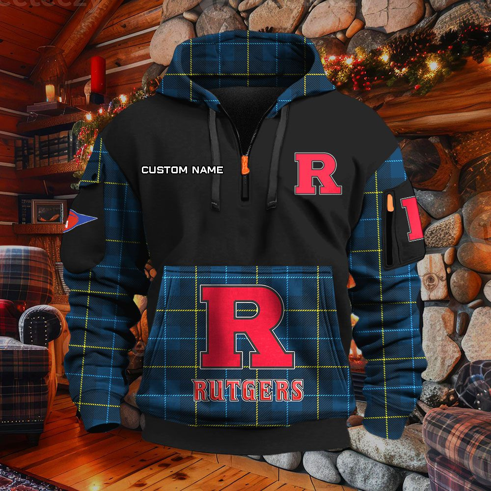 Sweat à capuche à demi-zip Rutgers Scarlet Knights – Image 3