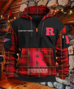 Sweat à capuche à demi-zip Rutgers Scarlet Knights