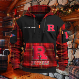 Sweat à capuche à demi-zip Rutgers Scarlet Knights