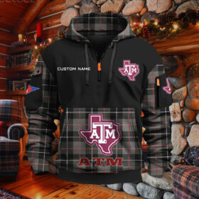 Sweat à capuche à demi-zip Texas A&M Aggies
