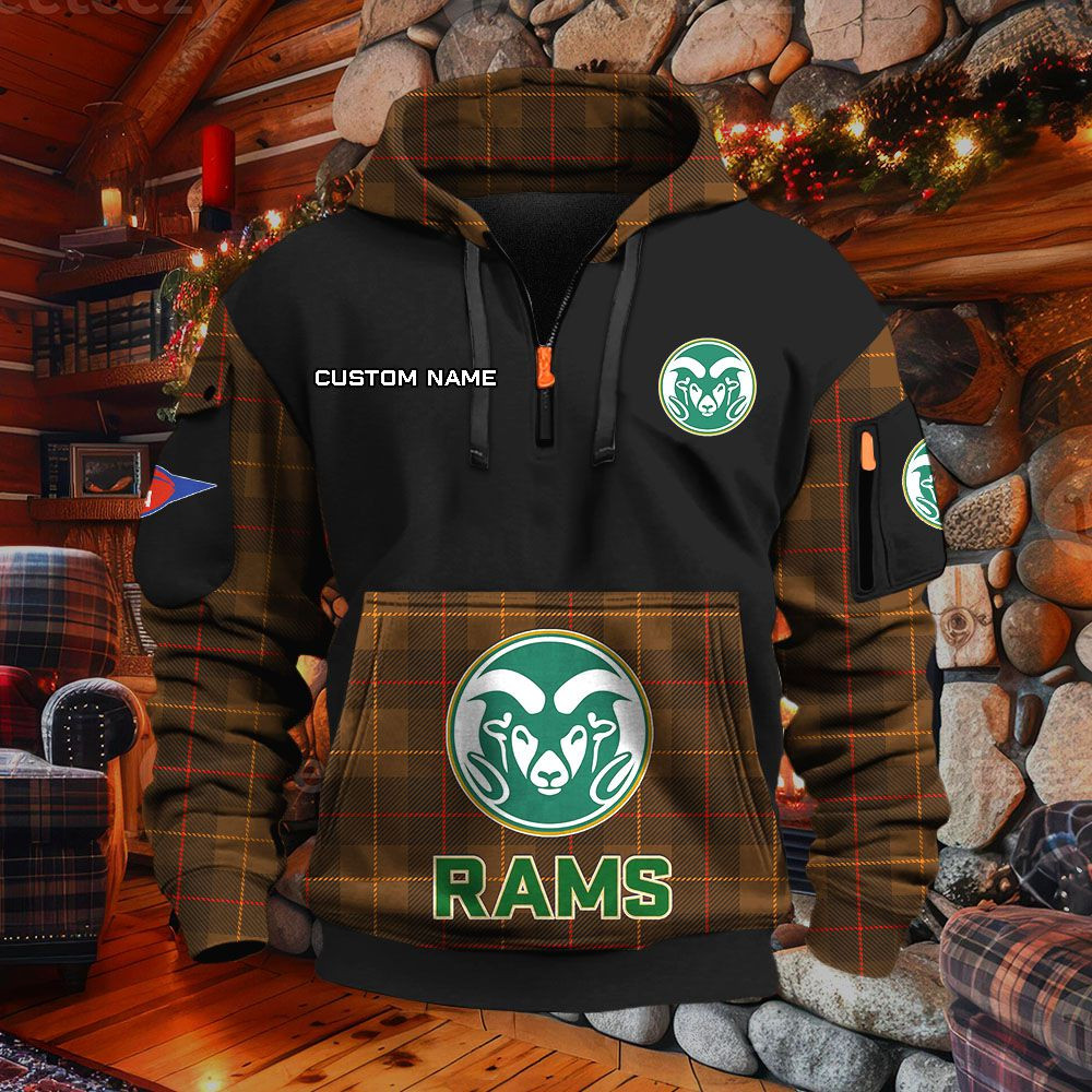Sweat à capuche à demi-zip Colorado State Rams – Image 5