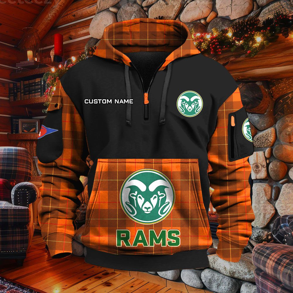 Sweat à capuche à demi-zip Colorado State Rams – Image 8