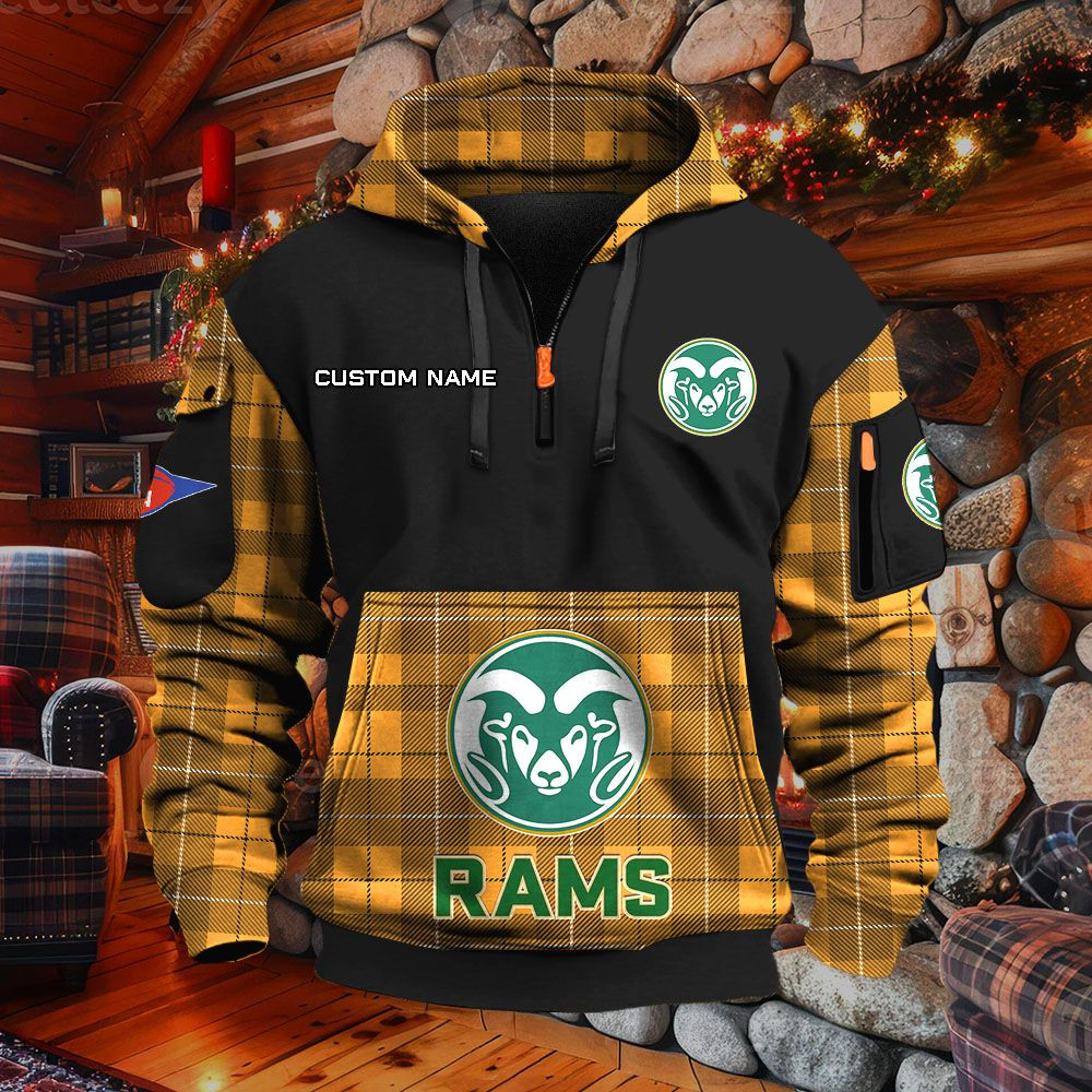 Sweat à capuche à demi-zip Colorado State Rams – Image 9