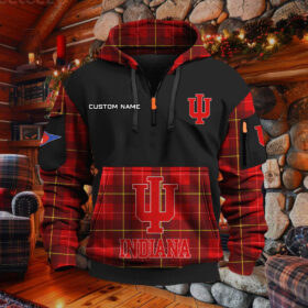 Sweat à capuche à demi-zip Indiana Hoosiers