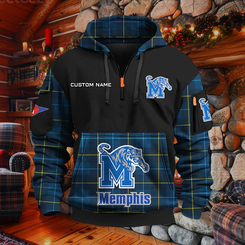 Sweat à capuche à demi-zip Memphis Tigers – Image 3