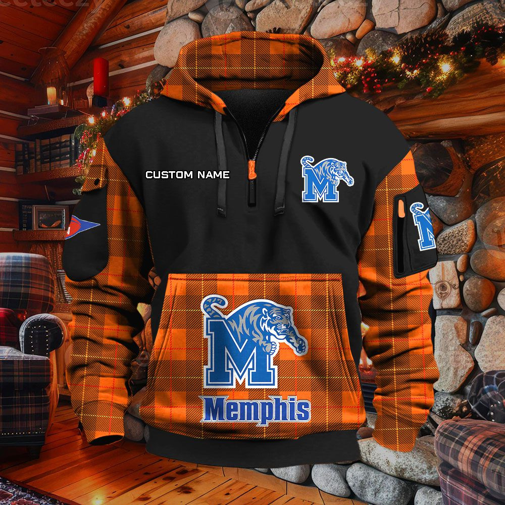 Sweat à capuche à demi-zip Memphis Tigers – Image 8