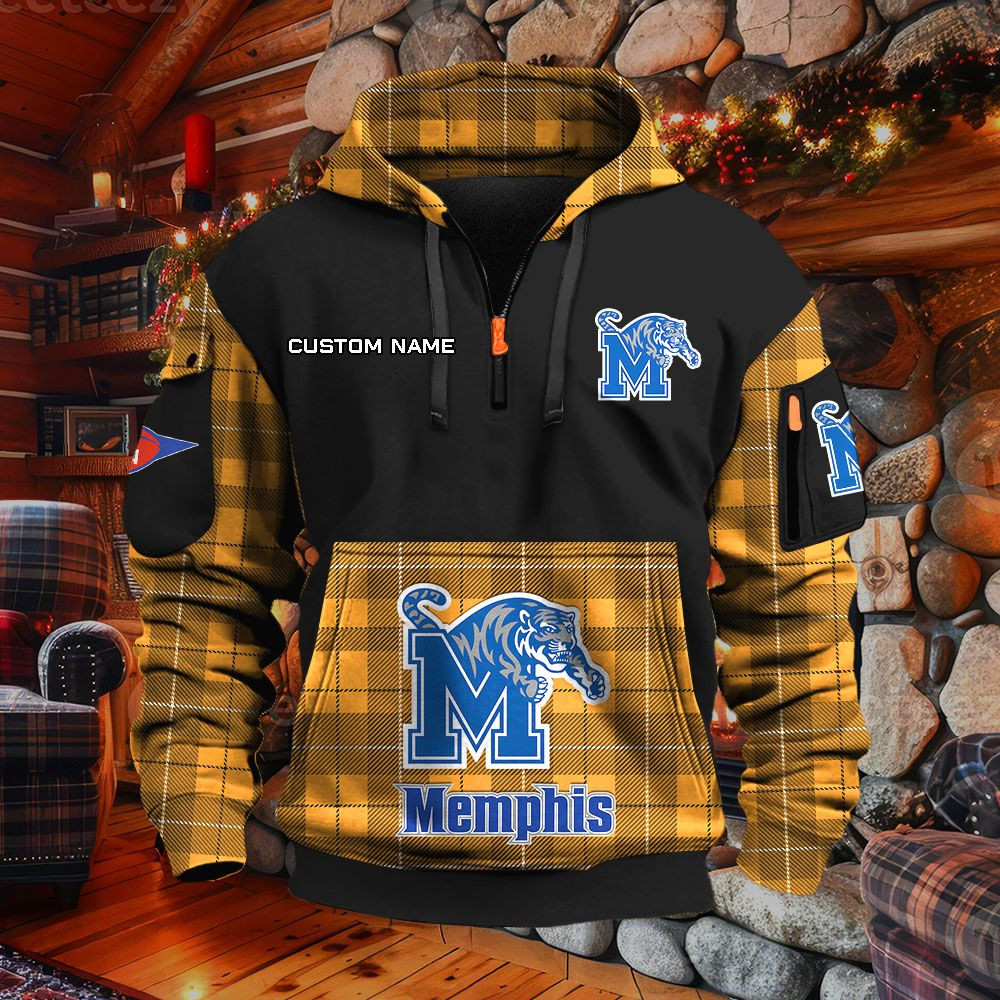 Sweat à capuche à demi-zip Memphis Tigers – Image 9