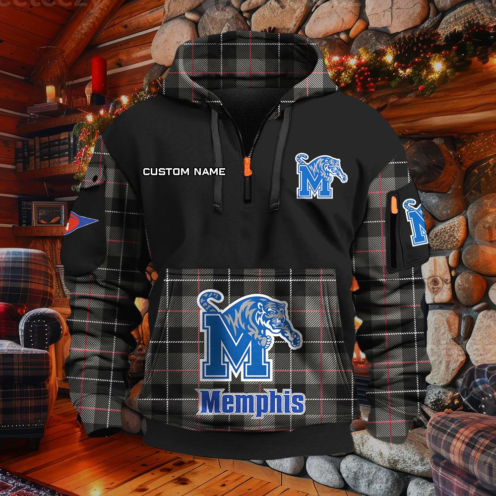 Sweat à capuche à demi-zip Memphis Tigers – Image 2