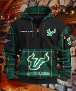 Sweat à capuche à demi-zip South Florida Bulls