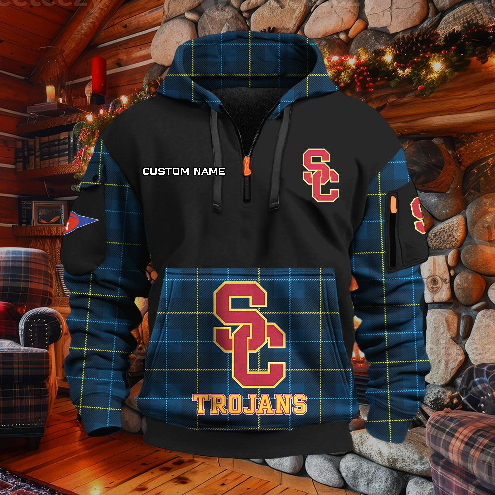 Sweat à capuche à demi-zip Usc Trojans – Image 3