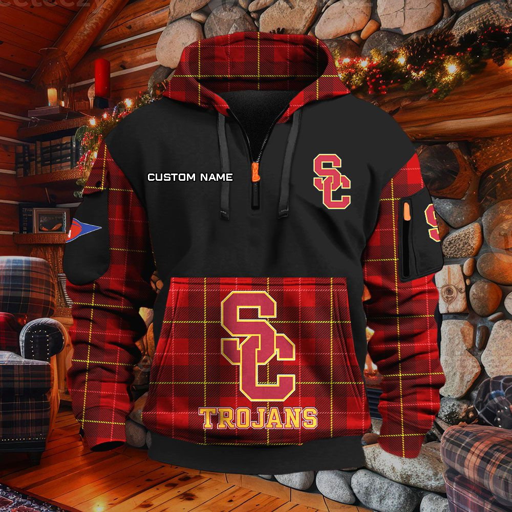 Sweat à capuche à demi-zip Usc Trojans – Image 4
