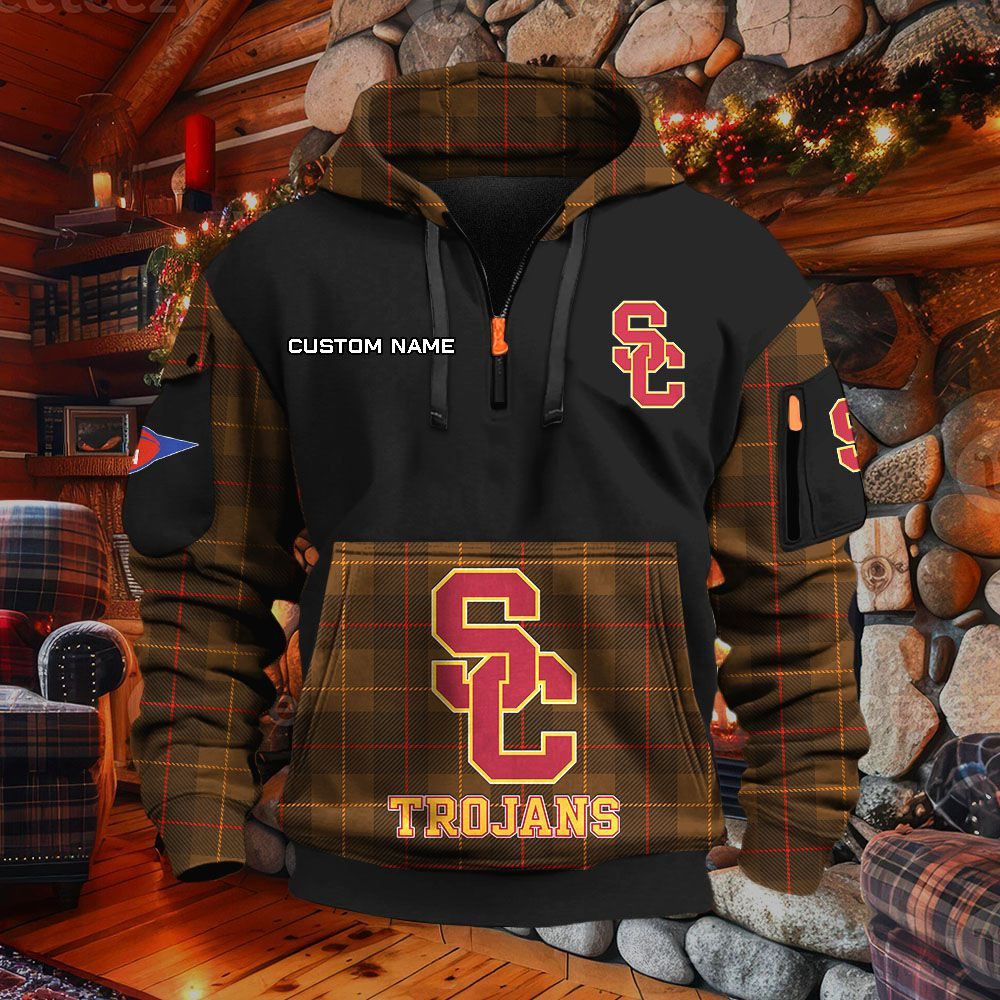 Sweat à capuche à demi-zip Usc Trojans – Image 5