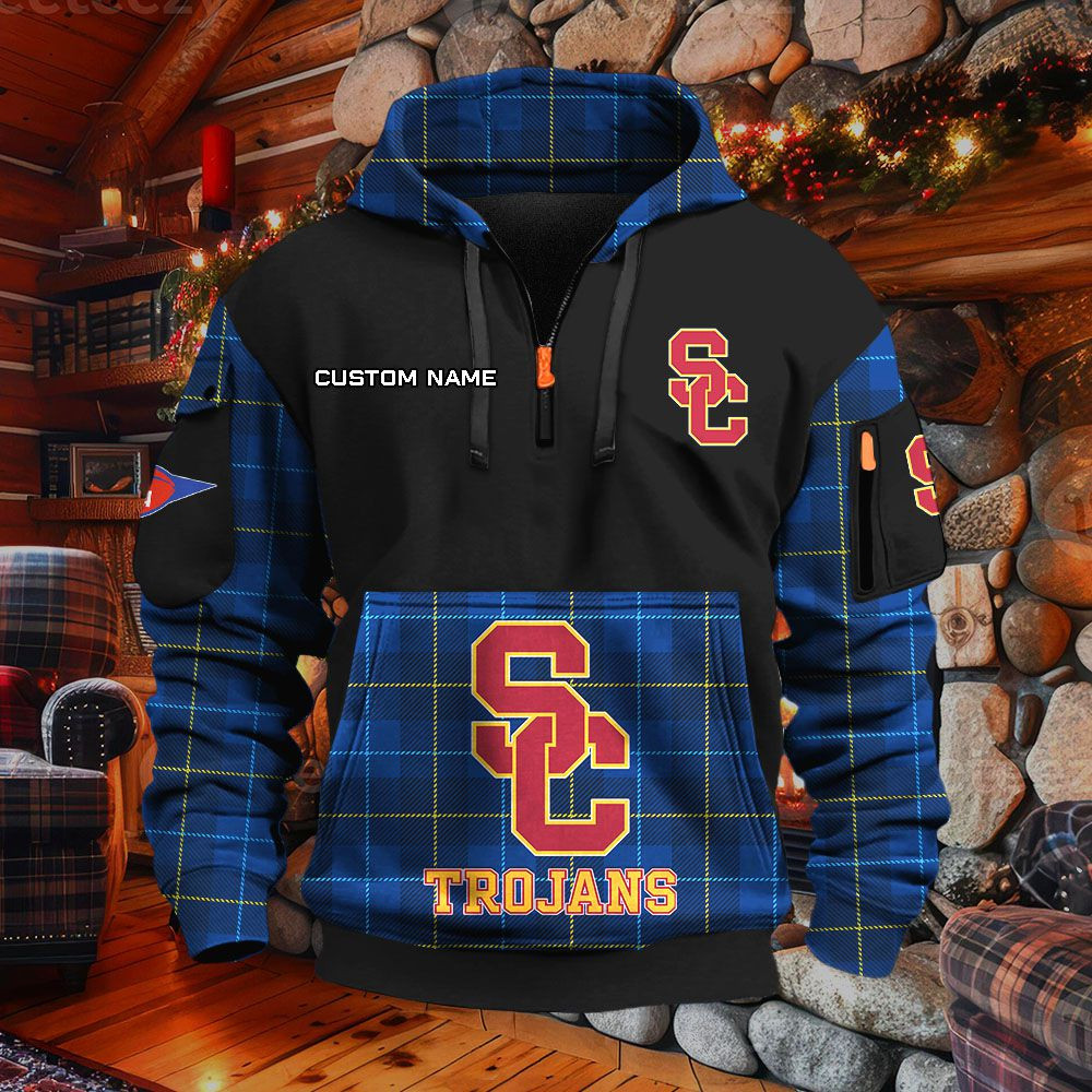 Sweat à capuche à demi-zip Usc Trojans – Image 7