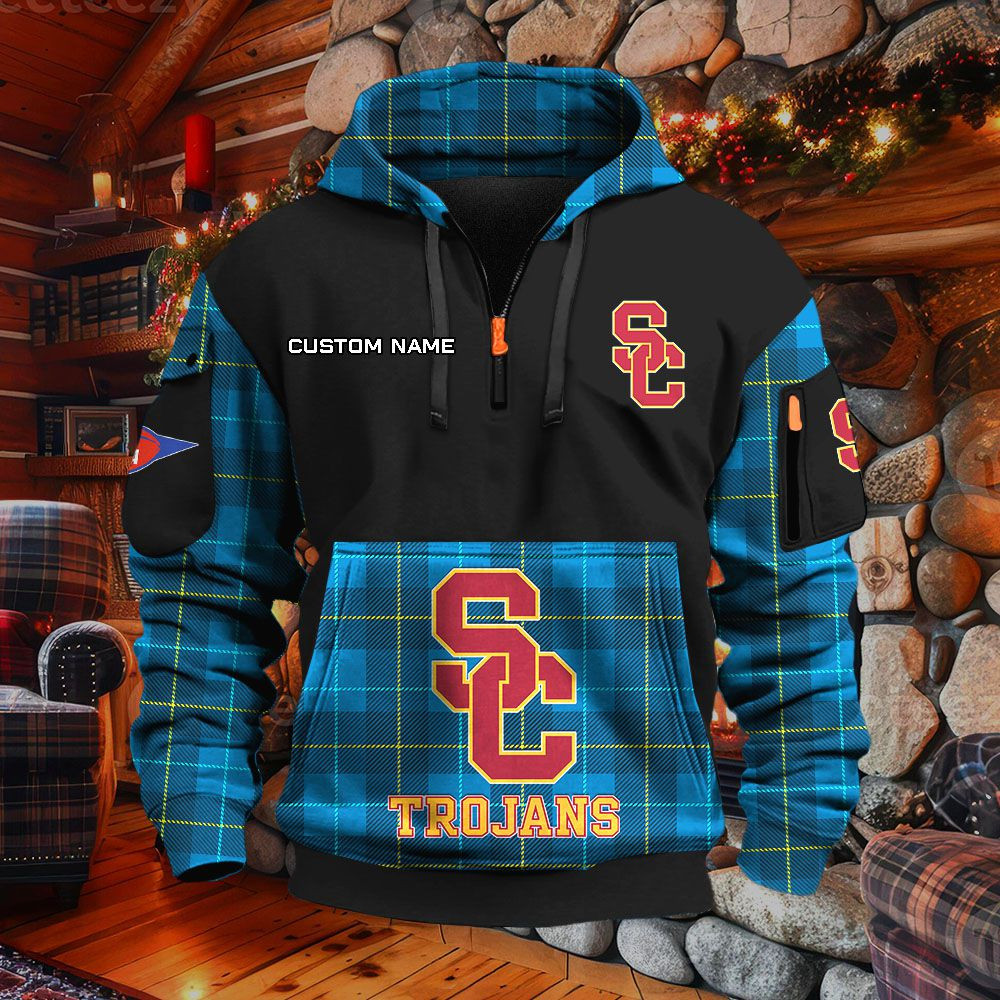 Sweat à capuche à demi-zip Usc Trojans – Image 8