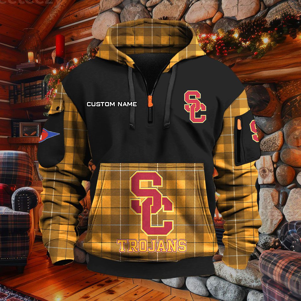 Sweat à capuche à demi-zip Usc Trojans – Image 9