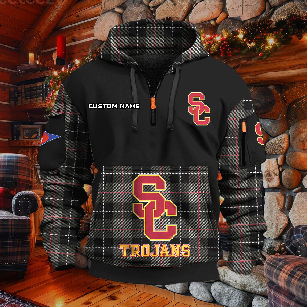 Sweat à capuche à demi-zip Usc Trojans – Image 2
