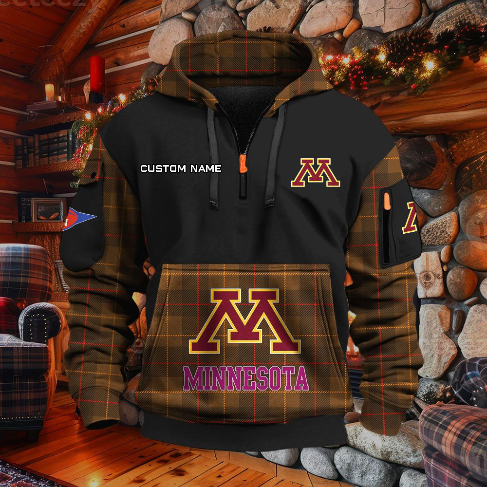 Sweat à capuche à demi-zip Minnesota Golden Gophers
