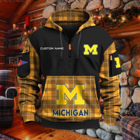 Sweat à capuche à demi-zip Michigan Wolverines