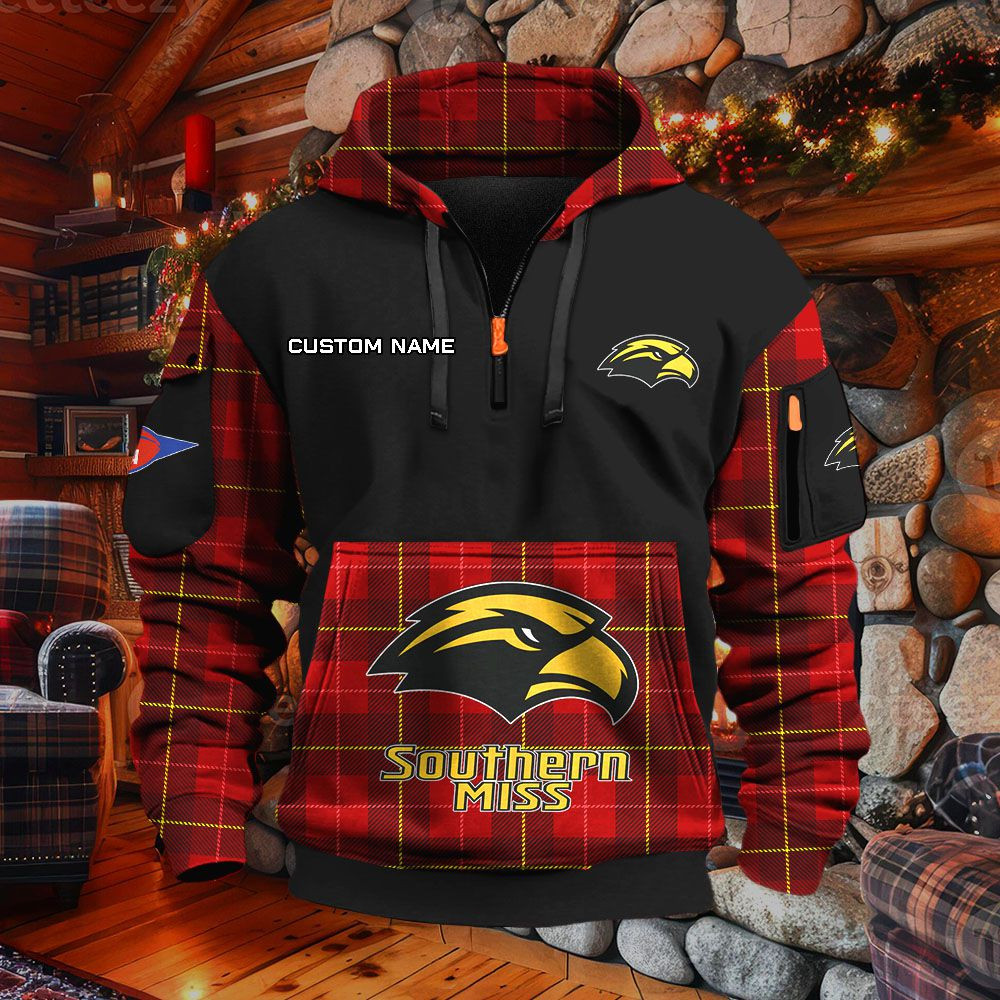 Sweat à capuche à demi-zip Southern Miss Golden Eagles – Image 3