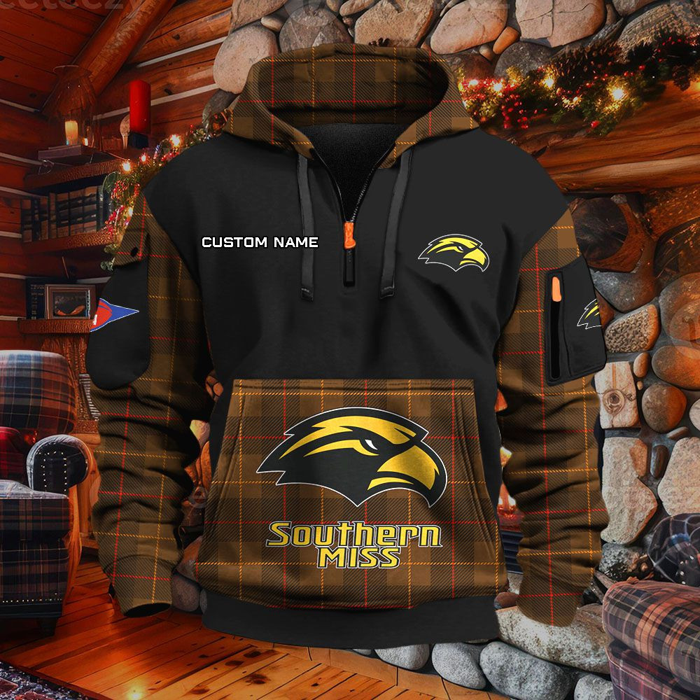 Sweat à capuche à demi-zip Southern Miss Golden Eagles – Image 4