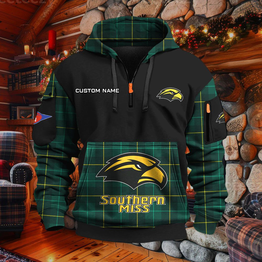 Sweat à capuche à demi-zip Southern Miss Golden Eagles – Image 5