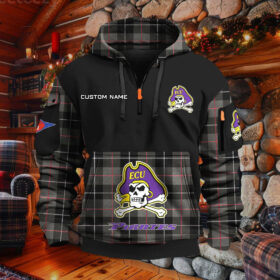 Sweat à capuche à demi-zip East Carolina Pirates
