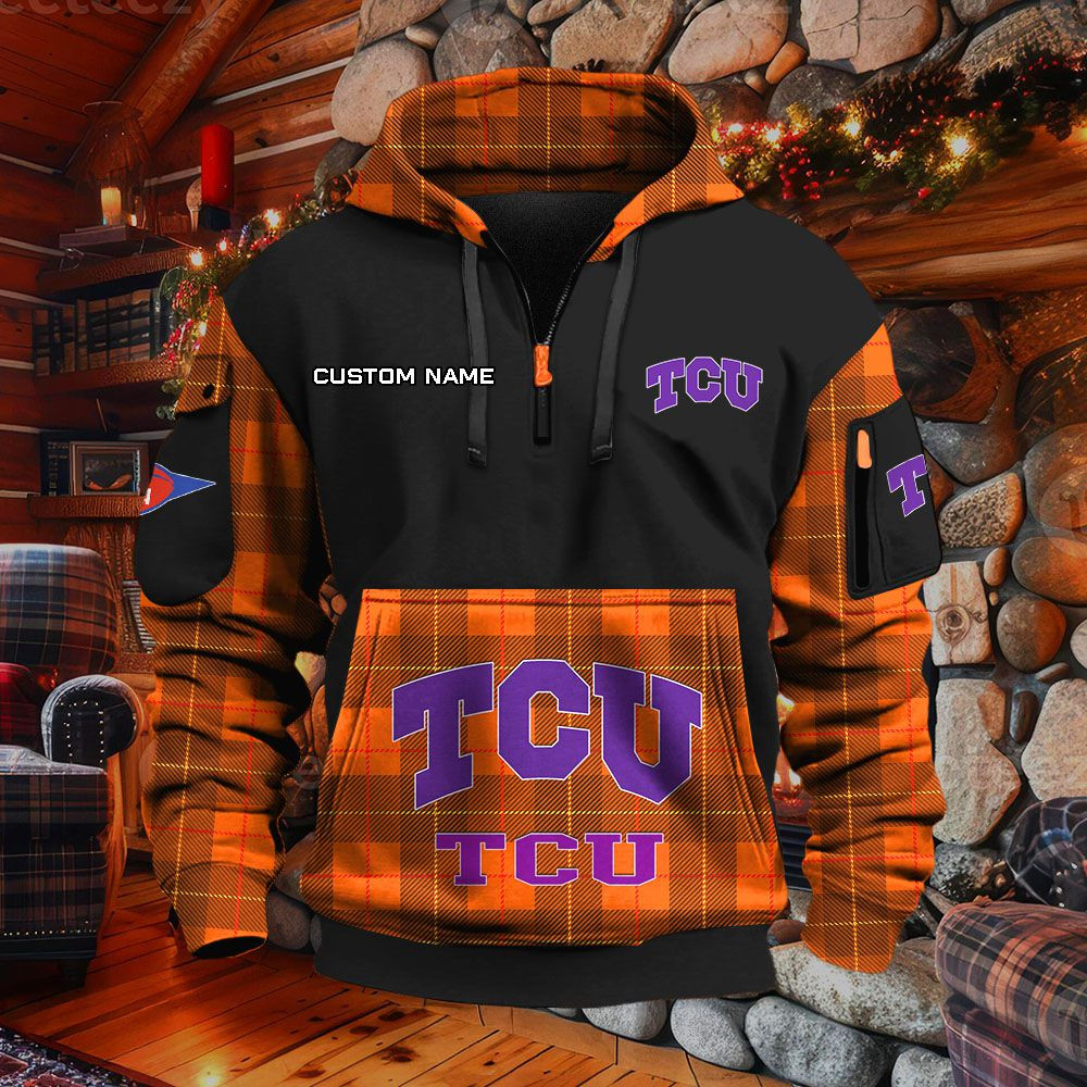 Sweat à capuche à demi-zip Tcu Horned Frogs – Image 8