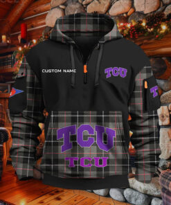 Sweat à capuche à demi-zip Tcu Horned Frogs