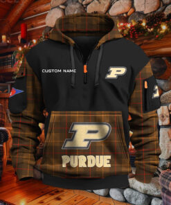Sweat à capuche à demi-zip Purdue Boilermakers