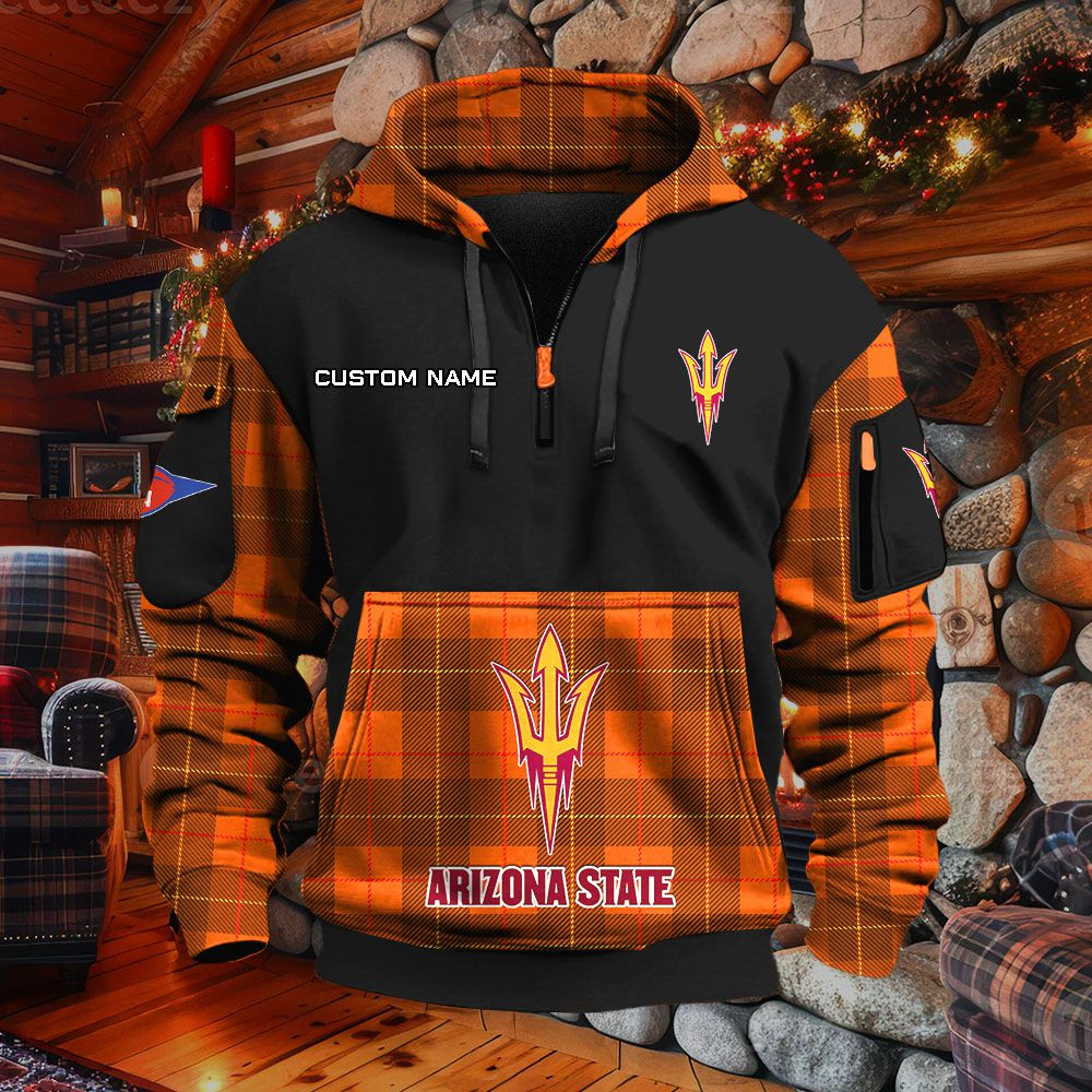 Sweat à capuche à demi-zip Arizona State Sun Devils – Image 9