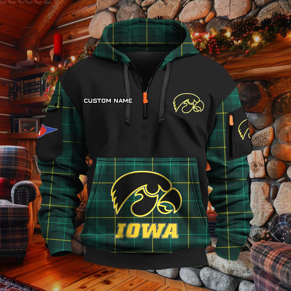 Sweat à capuche à demi-zip Iowa Hawkeyes – Image 6