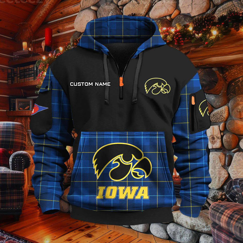 Sweat à capuche à demi-zip Iowa Hawkeyes – Image 7