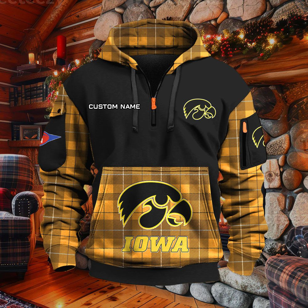 Sweat à capuche à demi-zip Iowa Hawkeyes