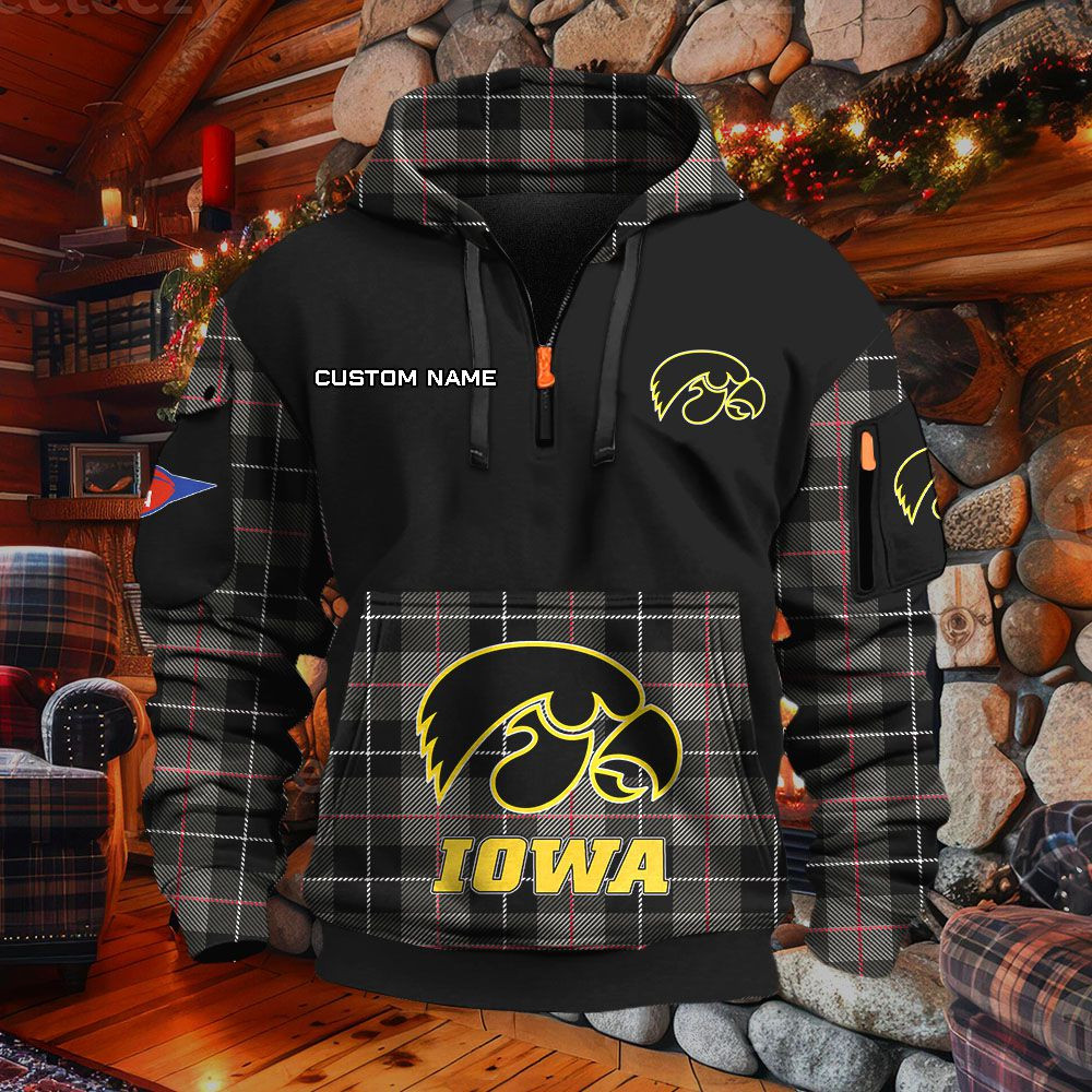 Sweat à capuche à demi-zip Iowa Hawkeyes – Image 2