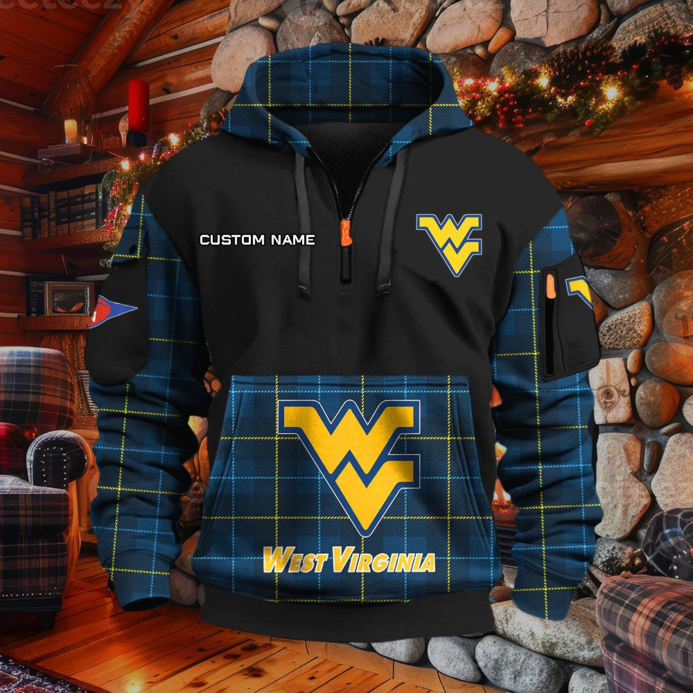 Sweat à capuche à demi-zip West Virginia Mountaineers