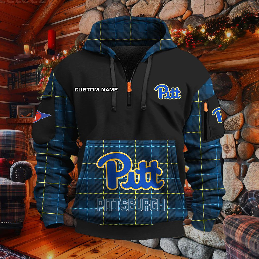 Sweat à capuche à demi-zip Pittsburgh Panthers