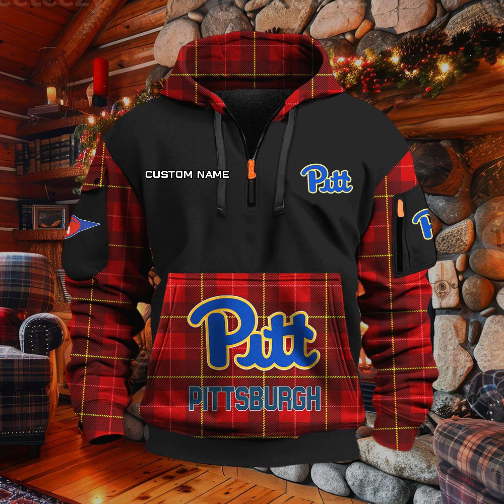 Sweat à capuche à demi-zip Pittsburgh Panthers – Image 3