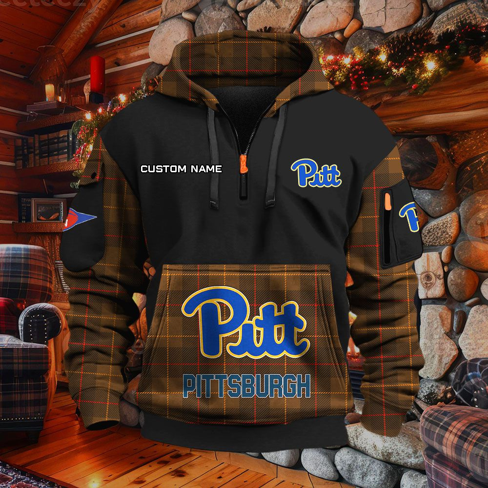 Sweat à capuche à demi-zip Pittsburgh Panthers – Image 4